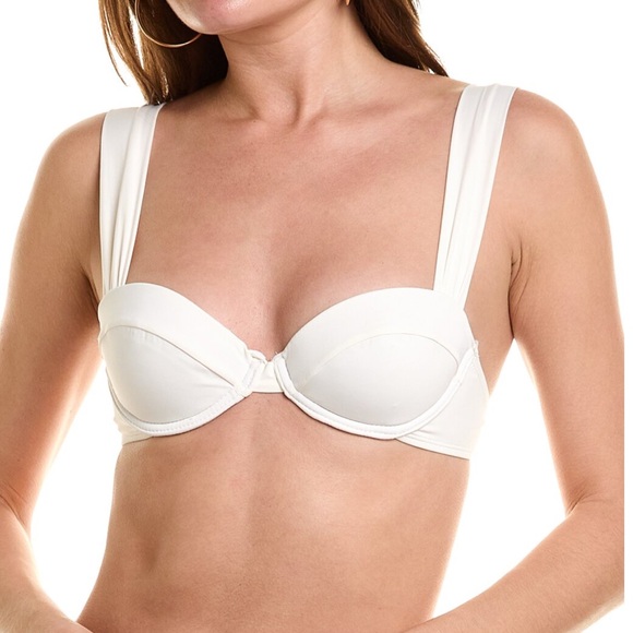 NWT Weworewhat Claudia Bikini Top Size S in Off-White - Picture 3 of 8